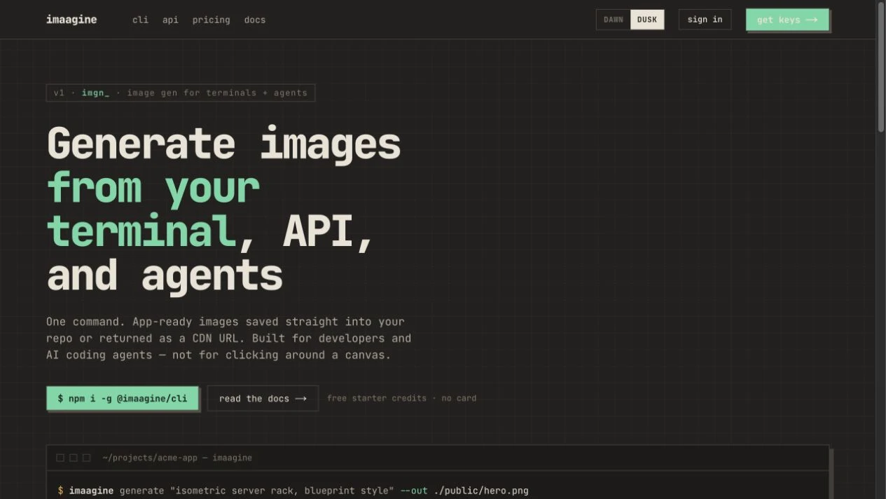 Imaagine product screenshot